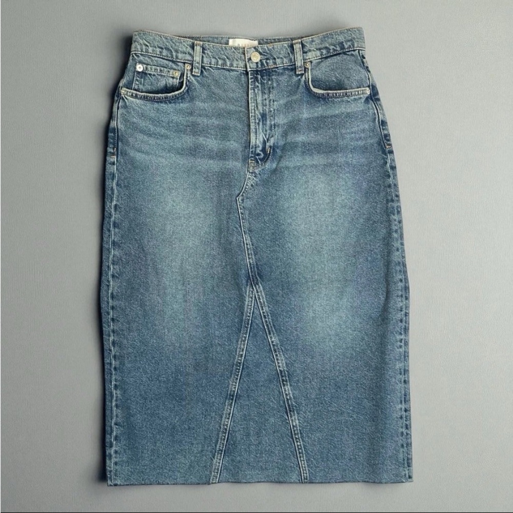 Rails Blue Denim Midi Skirt